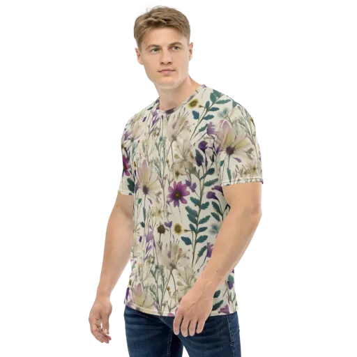 Dusk Botanica on a Men's Crew Neck T-Shirt