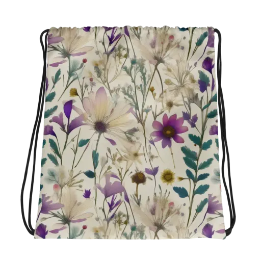 Dusk Botanica on a Drawstring Bag