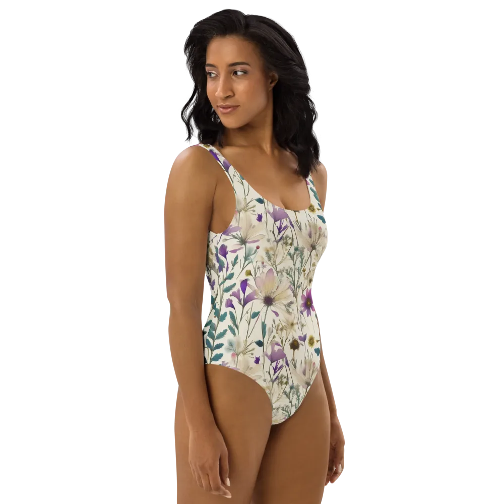 Dusk Botanica on One-Piece Swimsuit — Right