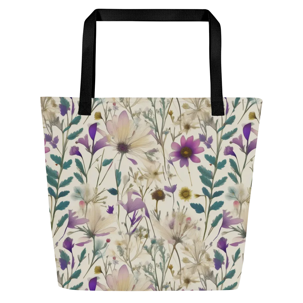 Dusk Botanica on Large Tote Bag W/ Pocket — Front