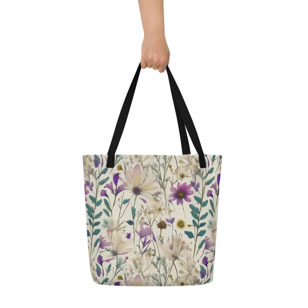 Dusk Botanica on Large Tote Bag W/ Pocket — Front