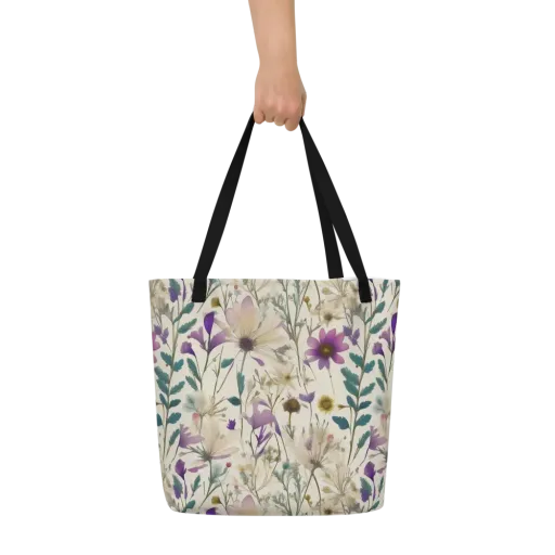 Dusk Botanica on a Large Tote Bag W/ Pocket