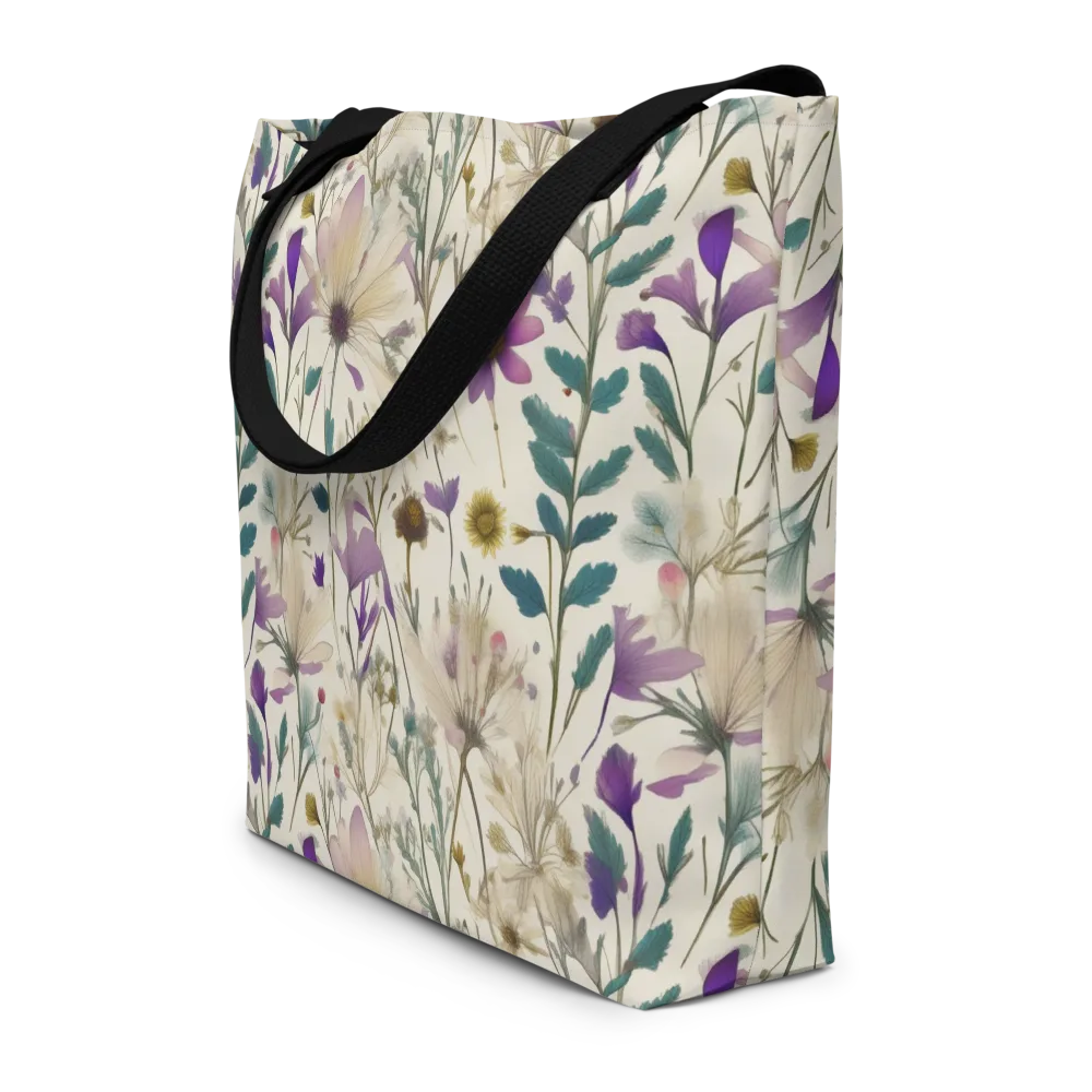 Dusk Botanica on Large Tote Bag W/ Pocket — Front