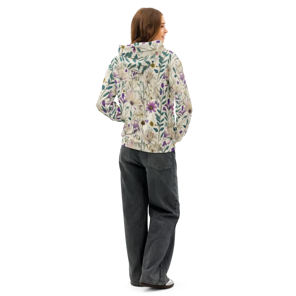 Dusk Botanica on Cotton Hoodie — Back