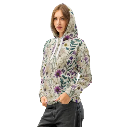 Dusk Botanica on a Cotton Hoodie