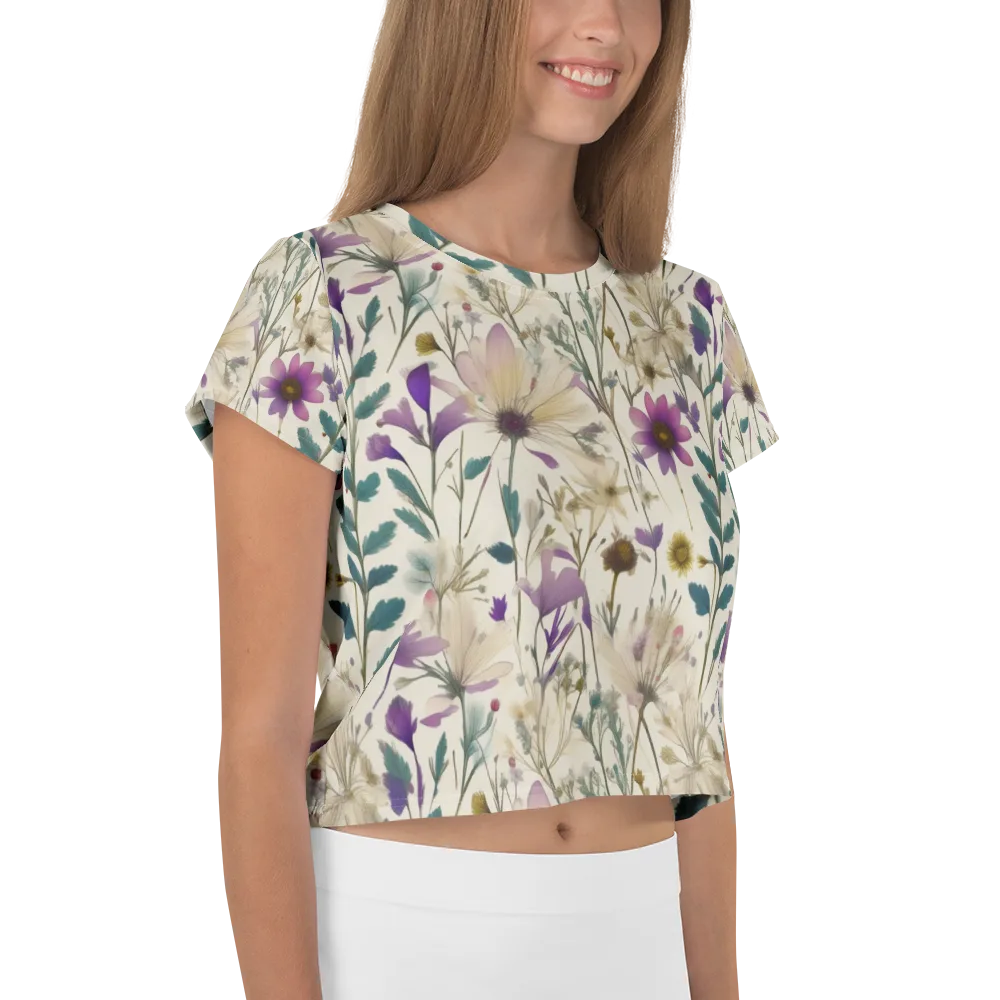 Dusk Botanica on Crop Tee — Right