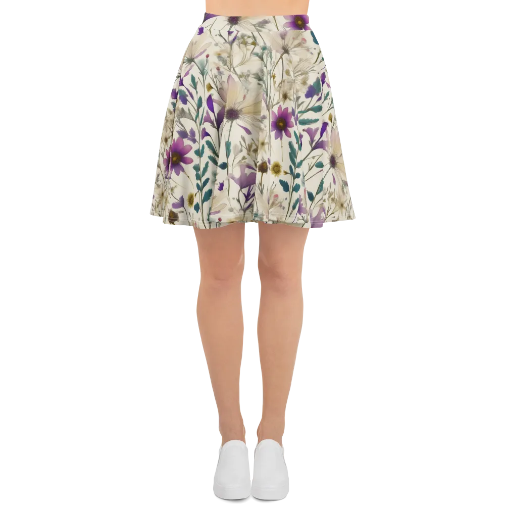 Dusk Botanica on Skater Skirt — Front