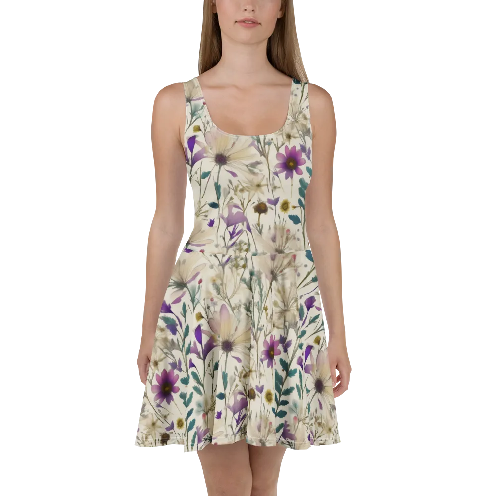 Dusk Botanica on Skater Dress — Front