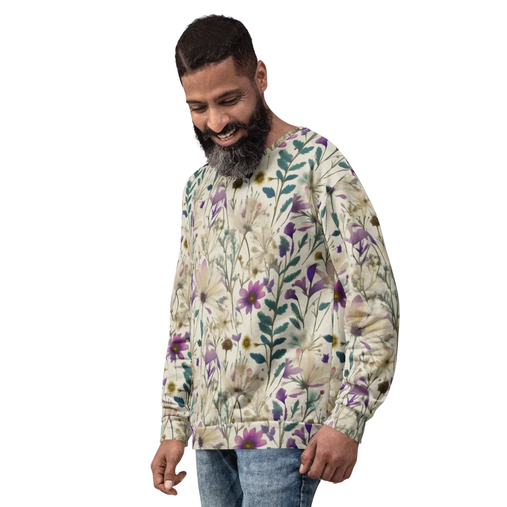Dusk Botanica on Sweatshirt — Left Front
