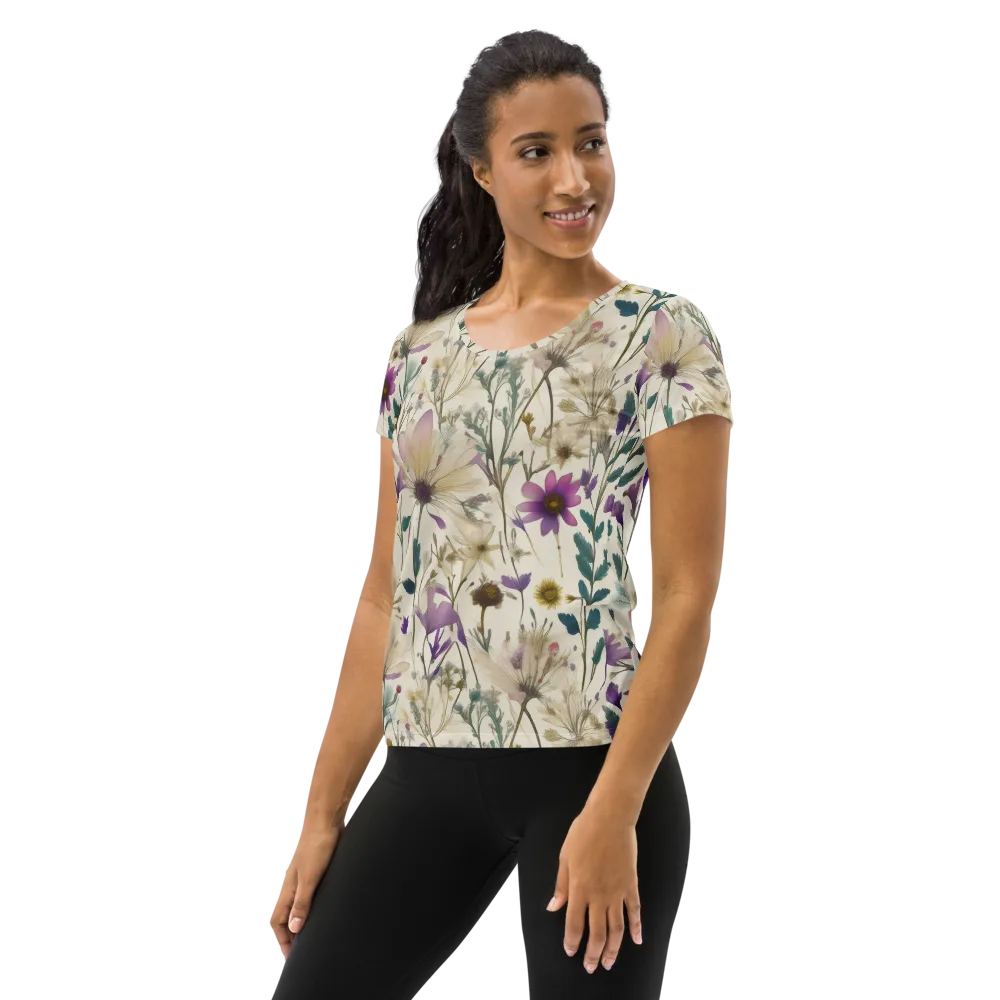 Dusk Botanica on Women's Athletic T-Shirt — Left