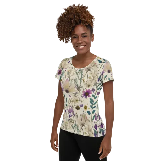 Dusk Botanica on a Women's Athletic T-Shirt
