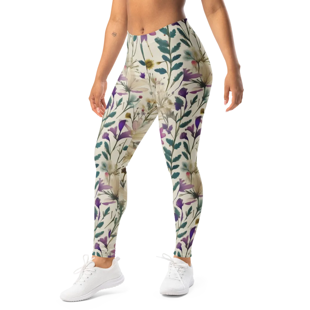 Dusk Botanica on Leggings — Left Front