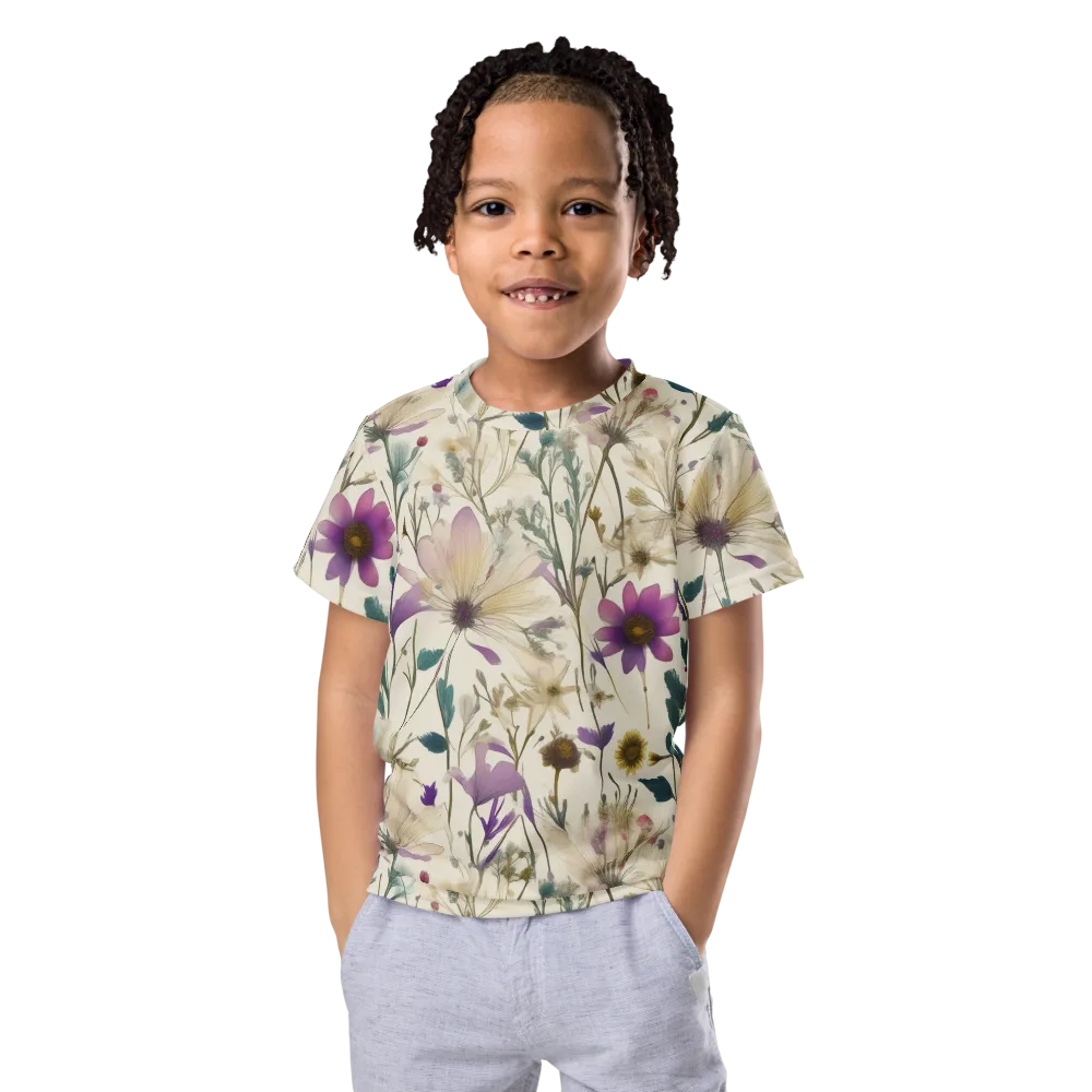Dusk Botanica on Kids Crew Neck T-Shirt — Front