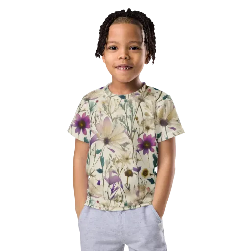 Dusk Botanica on a Kids Crew Neck T-Shirt