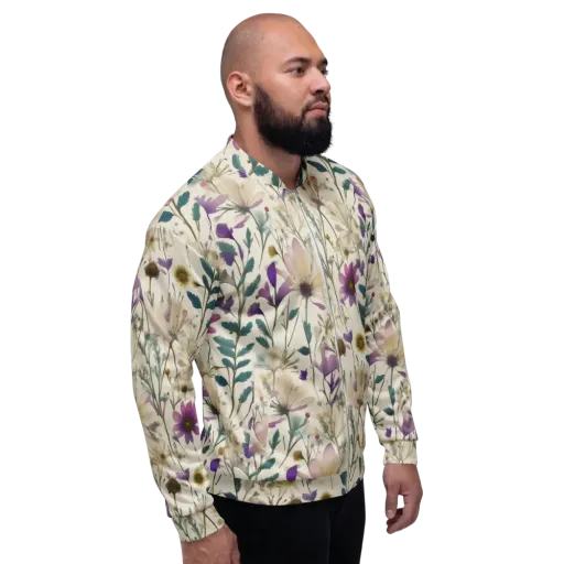 Dusk Botanica on a Bomber Jacket