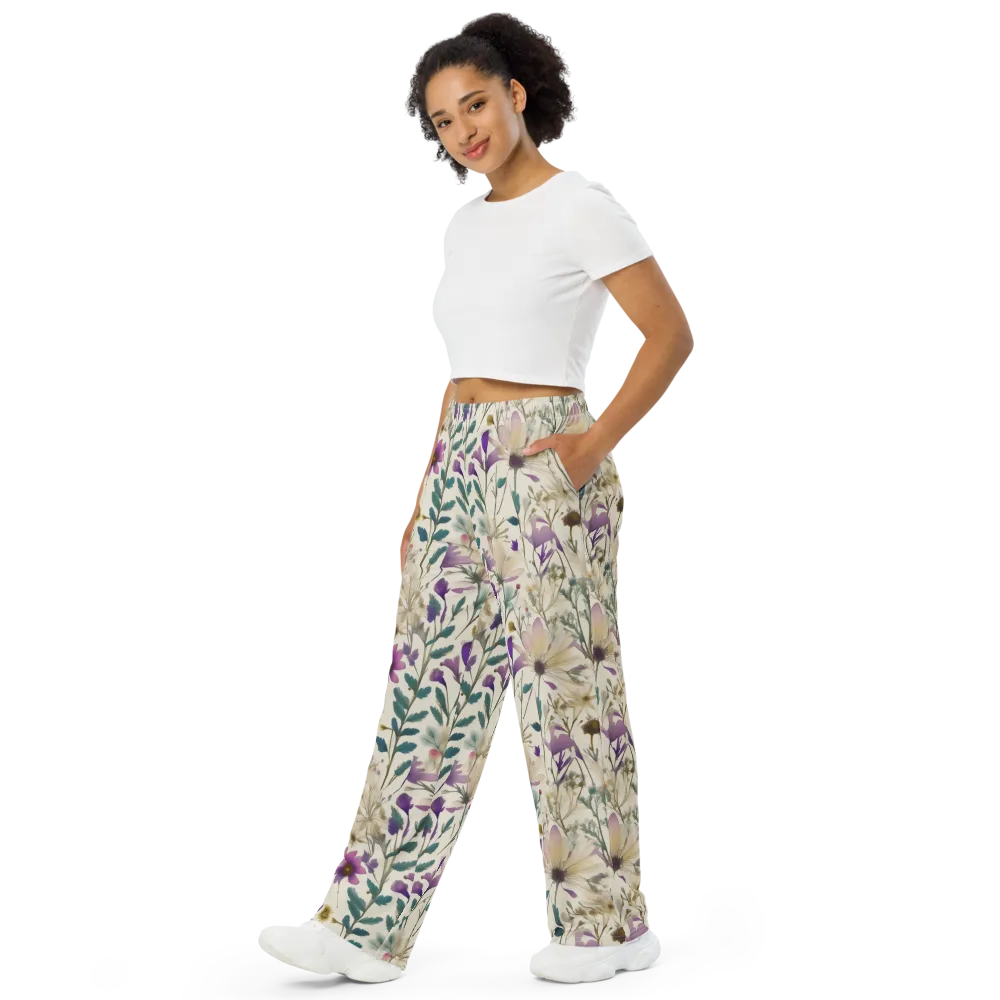 Dusk Botanica on Wide-Leg Pants — Left Front