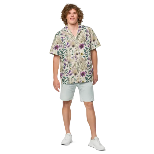 Dusk Botanica on a Button Shirt