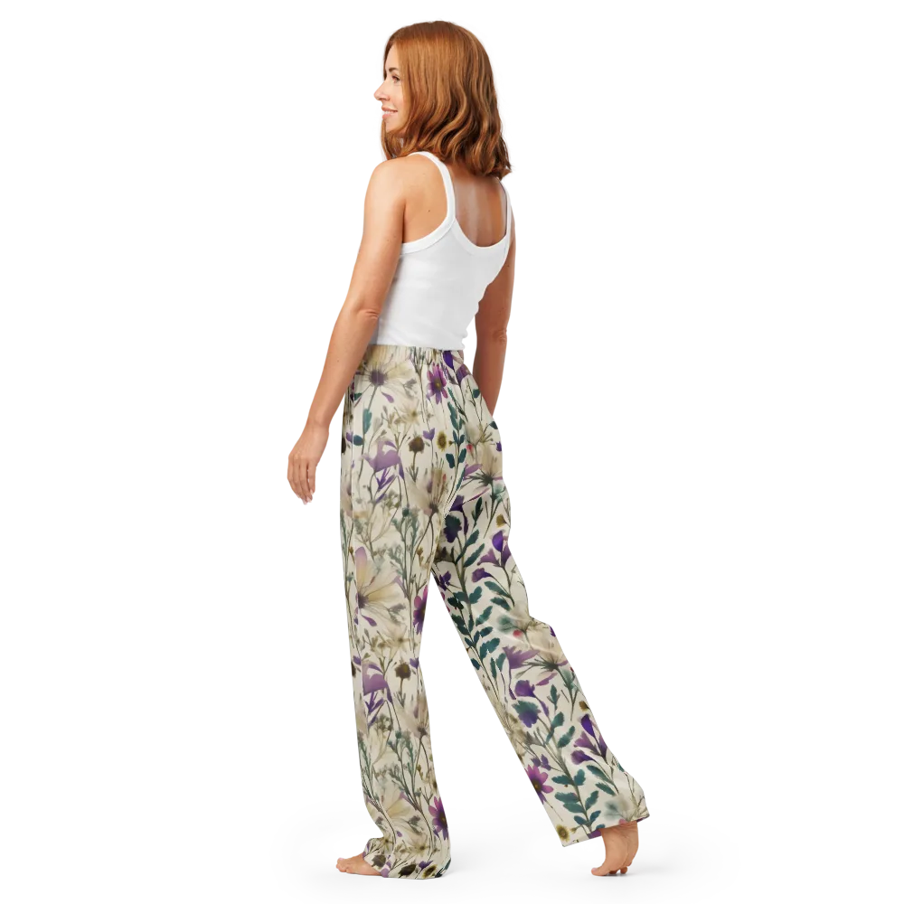 Dusk Botanica on Women's Pajama Pants — Back