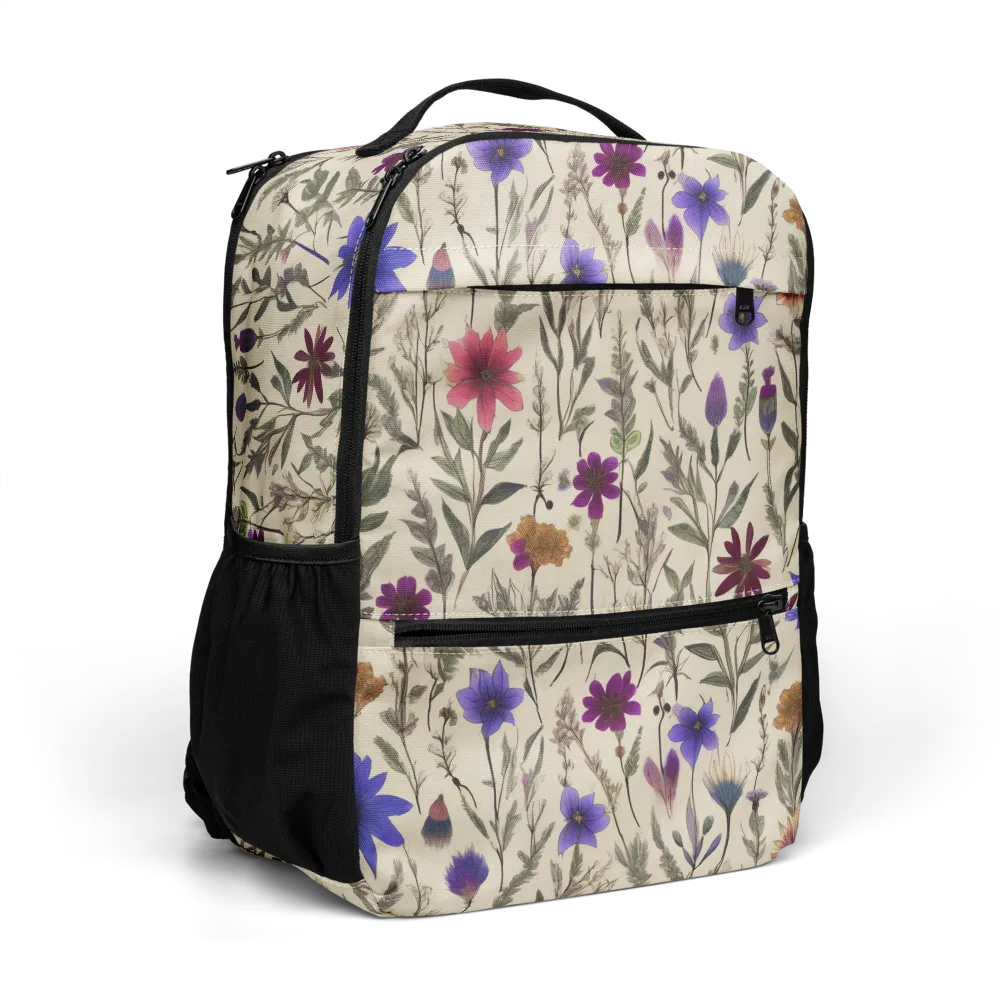 Wildflower Herbarium on Utility Backpack — Right Front