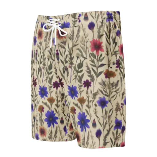 Wildflower Herbarium on a Men's Board Shorts