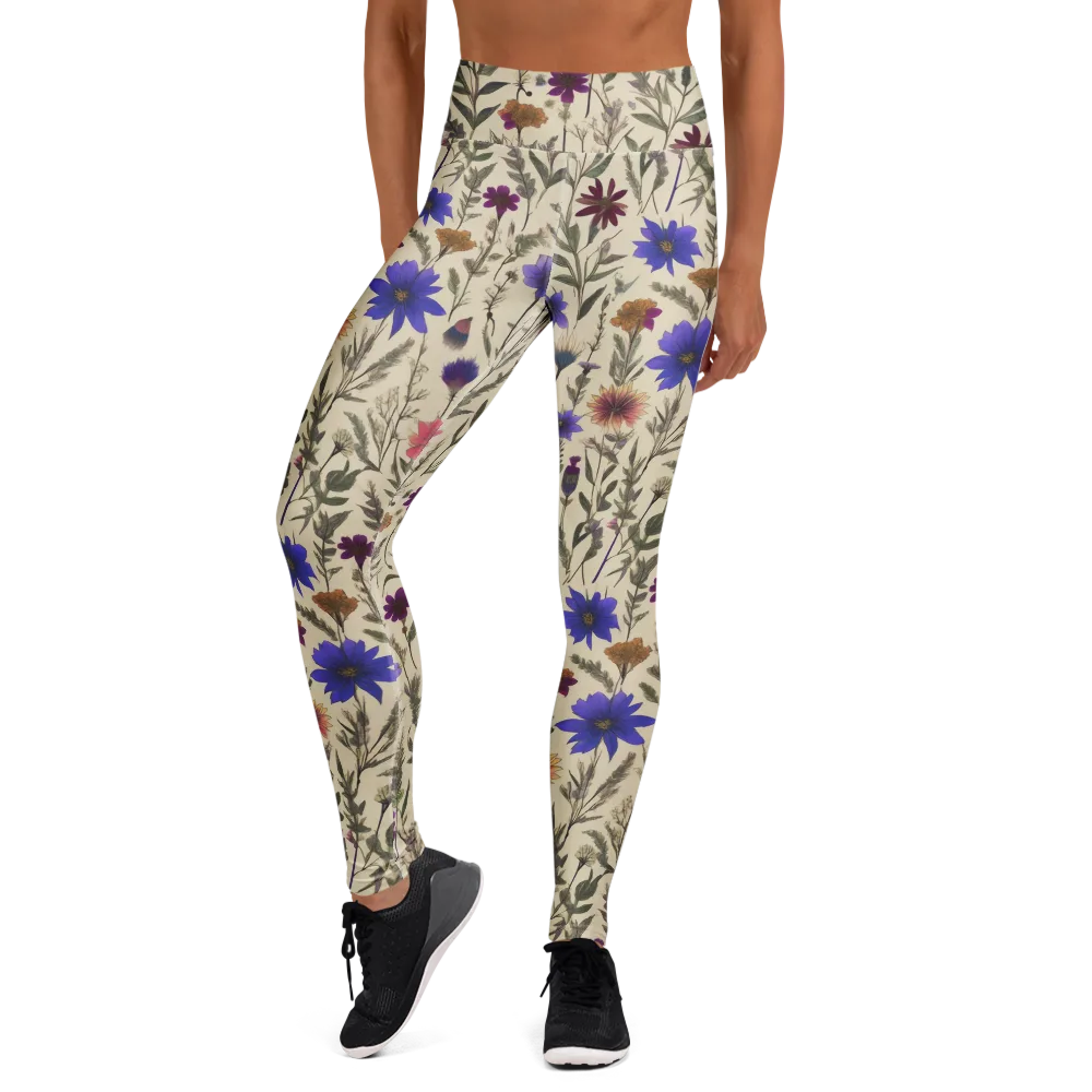 Wildflower Herbarium on Yoga Leggings — Front