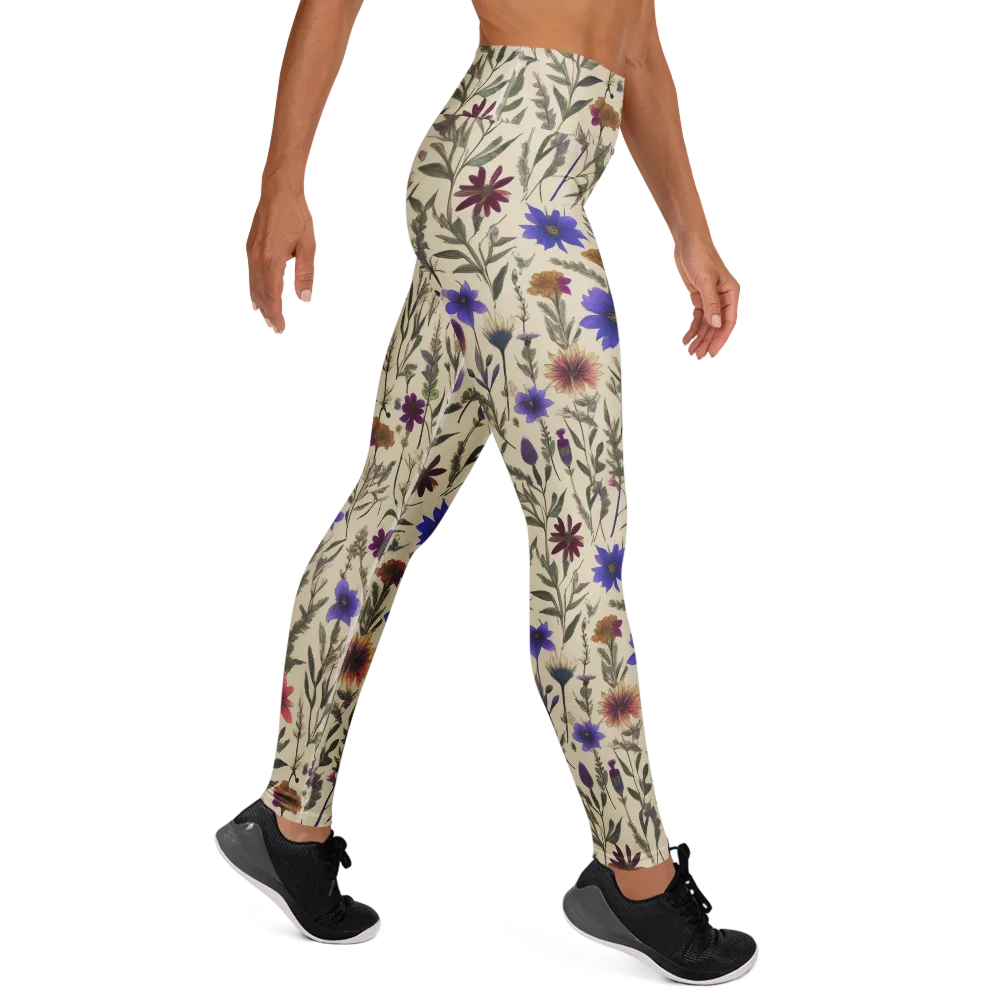 Wildflower Herbarium on Yoga Leggings — Right