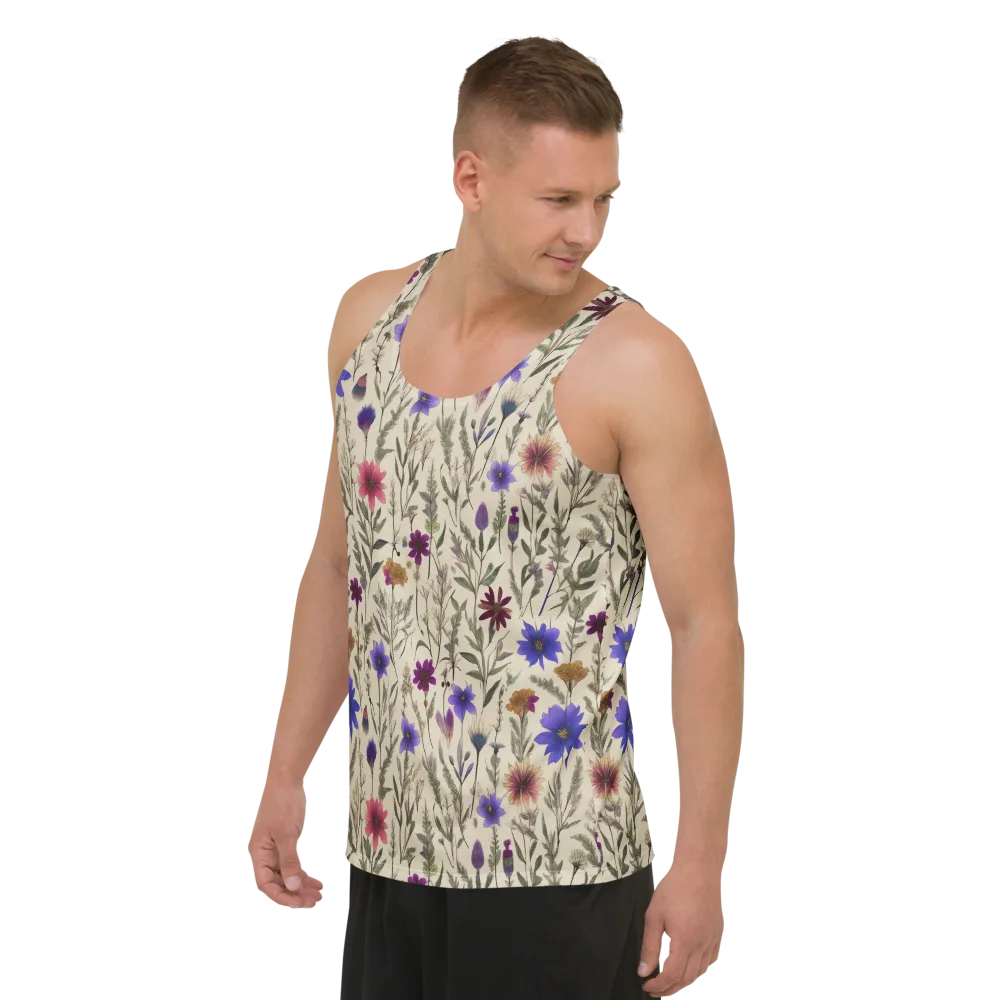 Wildflower Herbarium on Men's Tank Top — Left Front