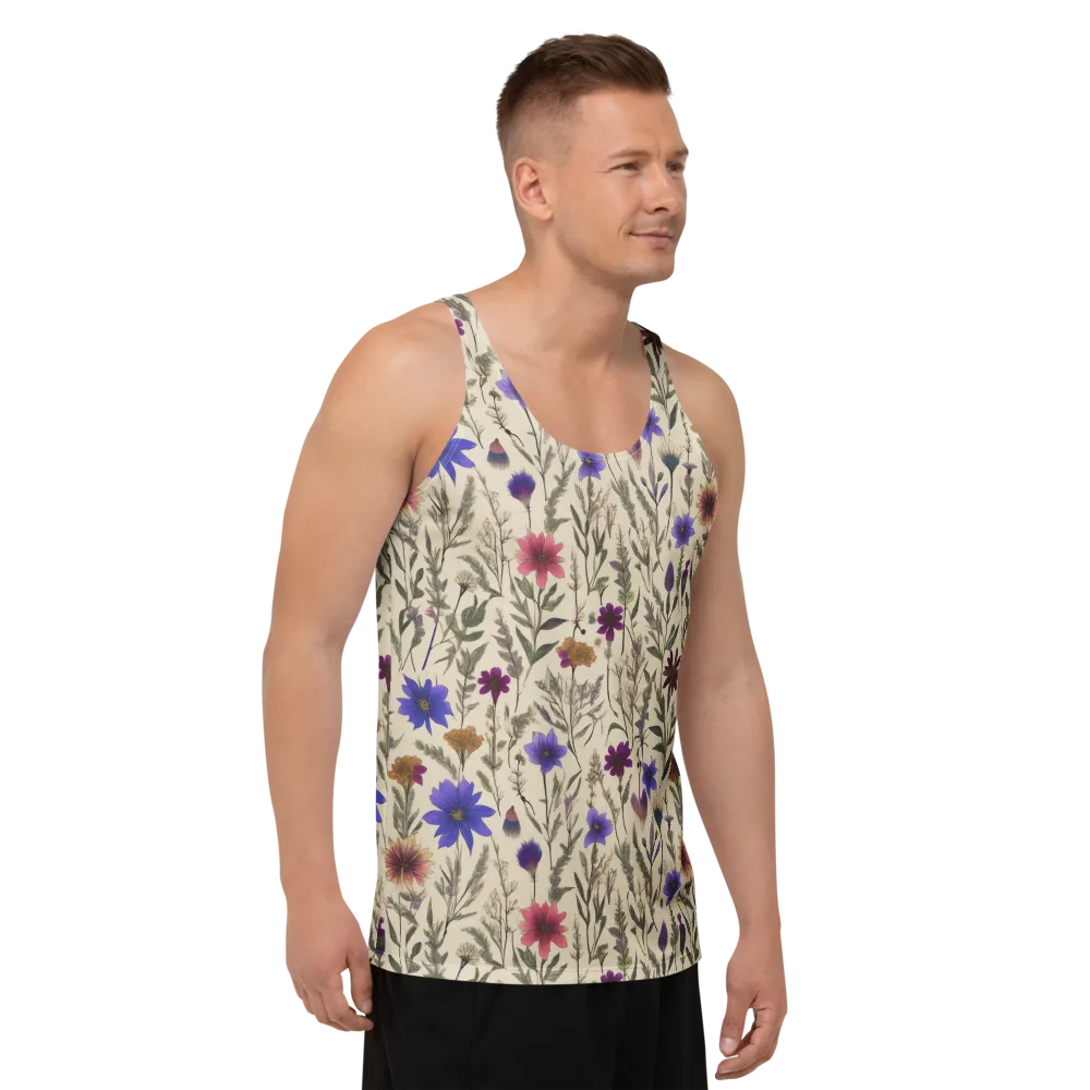 Wildflower Herbarium on Men's Tank Top — Right Front