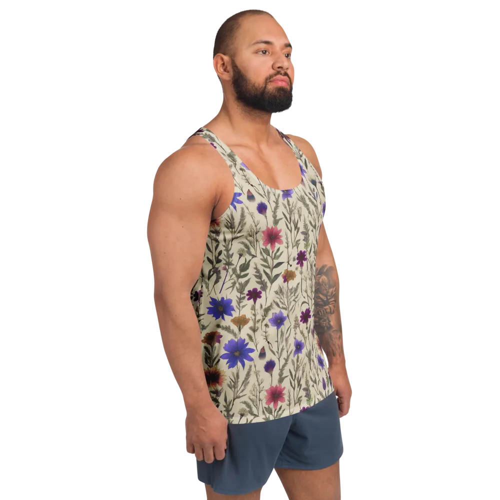 Wildflower Herbarium on Men's Tank Top — Right Front