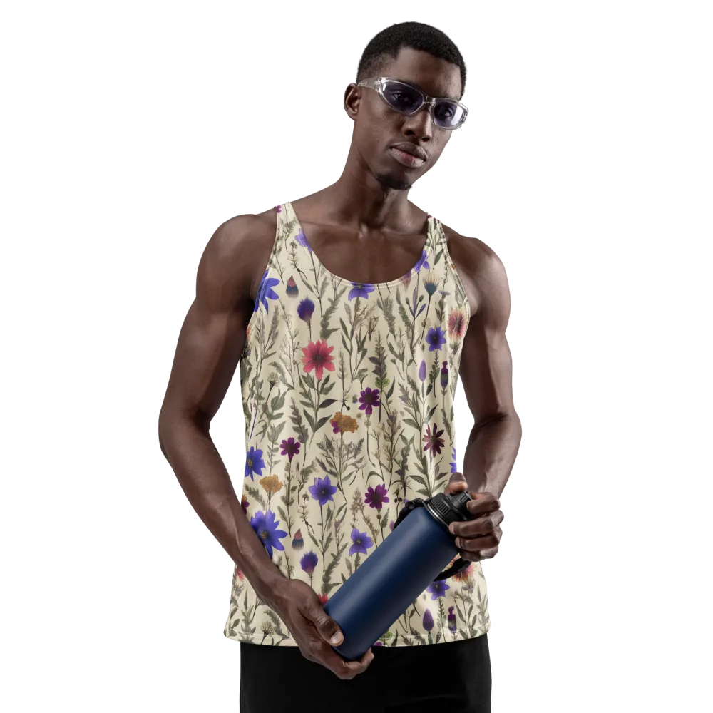 Wildflower Herbarium on Men's Tank Top — Front