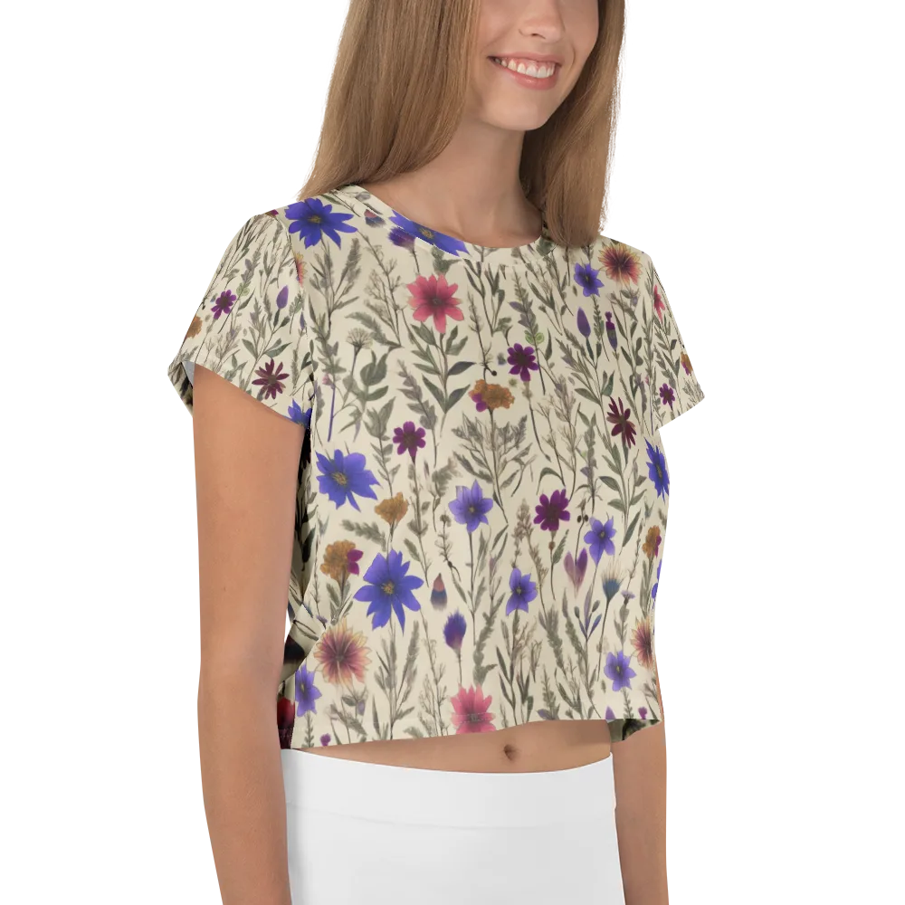 Wildflower Herbarium on Crop Tee — Right