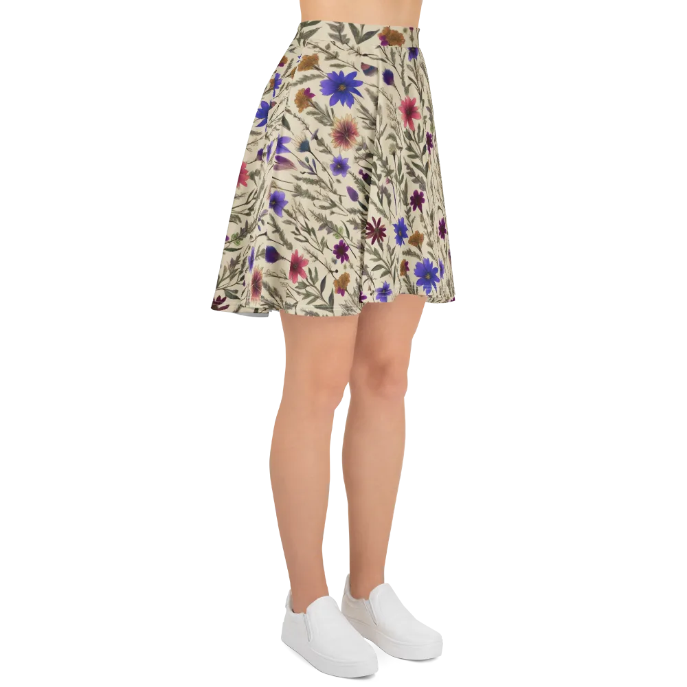 Wildflower Herbarium on Skater Skirt — Right
