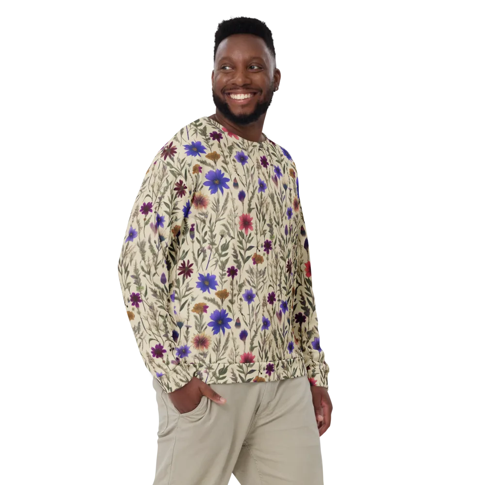 Wildflower Herbarium on Sweatshirt — Front