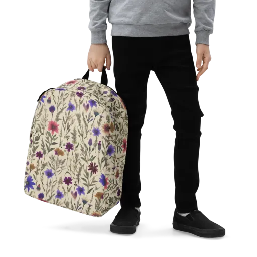 Wildflower Herbarium on a Minimalist Backpack