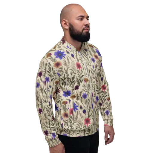 Wildflower Herbarium on a Bomber Jacket