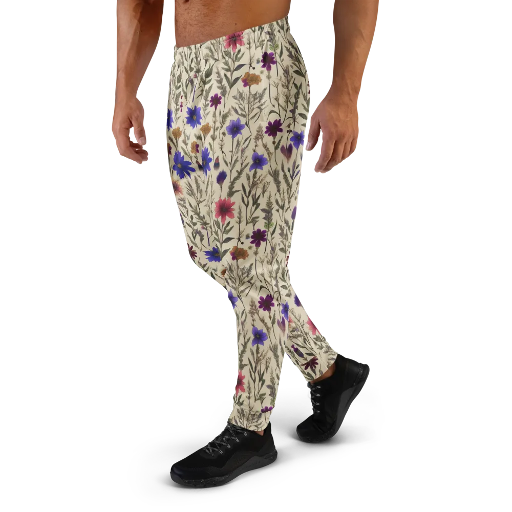 Wildflower Herbarium on Men's Joggers — Left