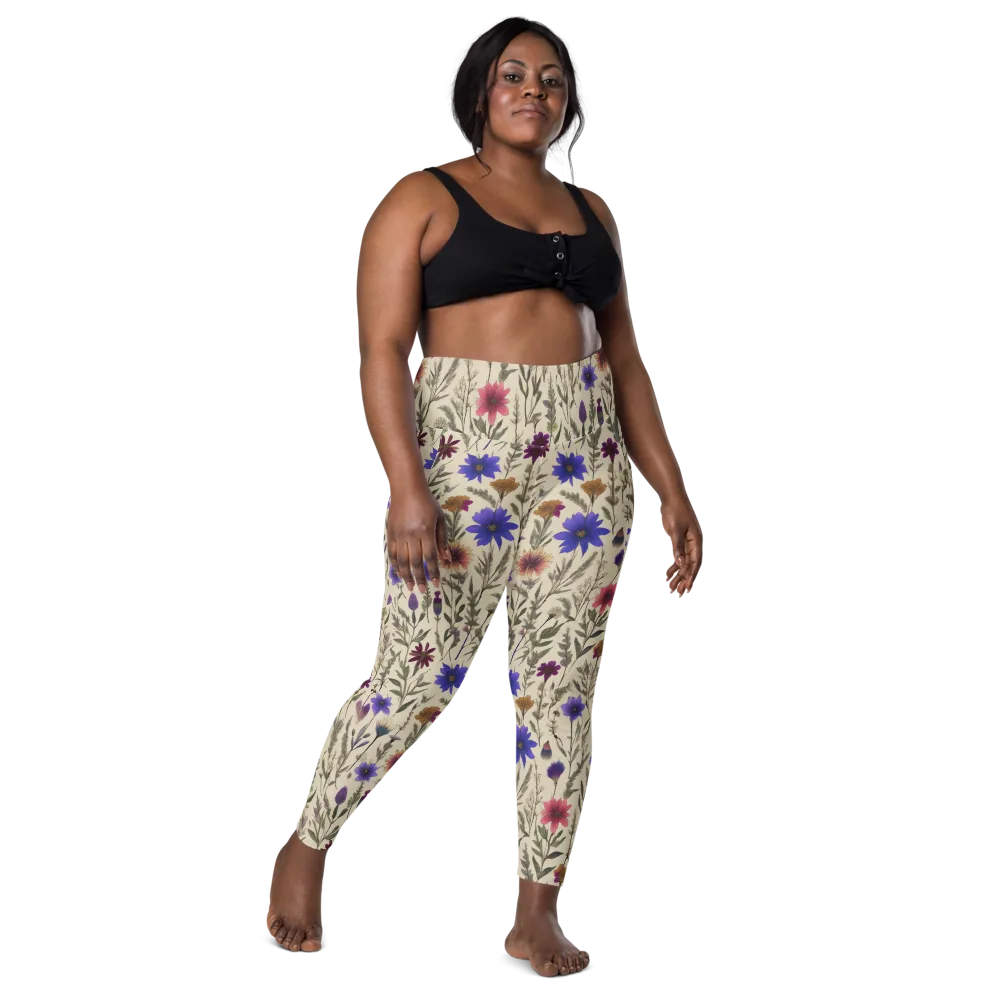 Wildflower Herbarium on Leggings with Pockets — Front