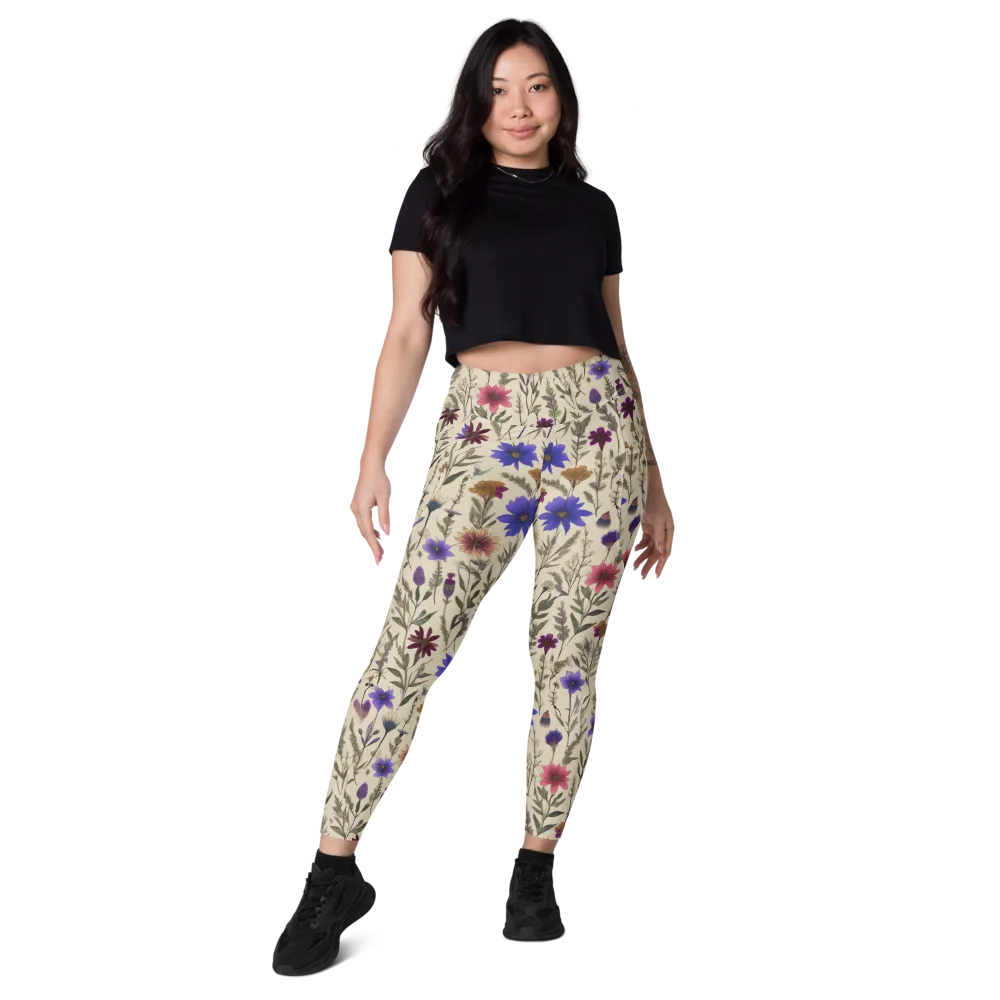 Wildflower Herbarium on Leggings with Pockets — Front