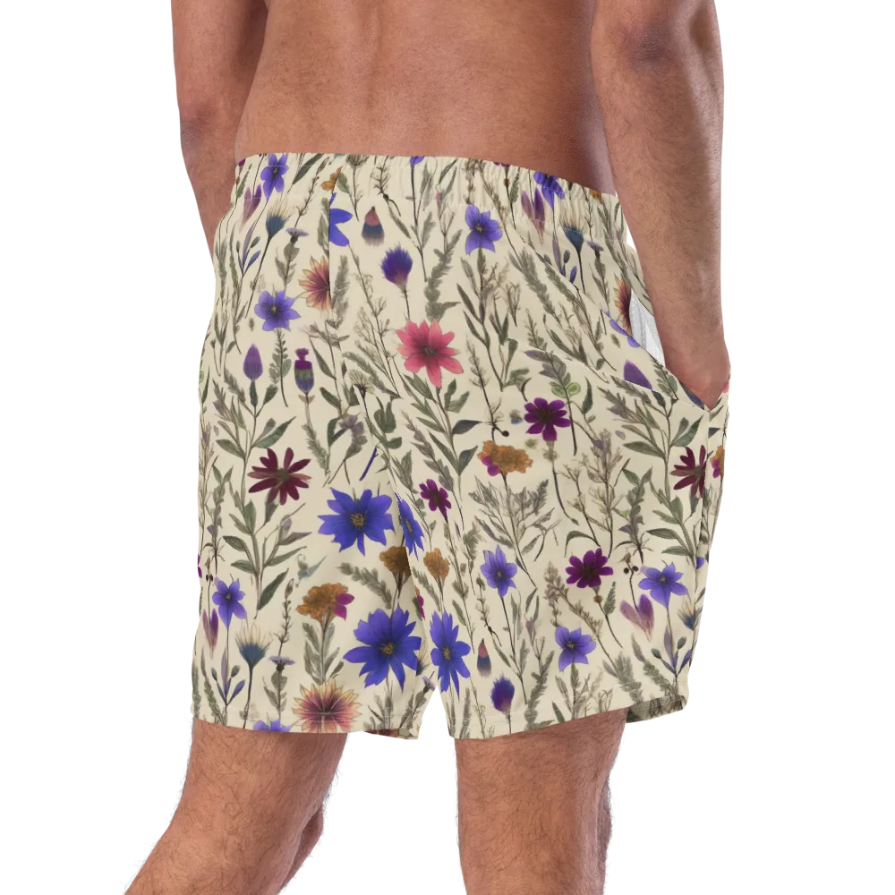 Wildflower Herbarium on Swim Trunks — Right Back