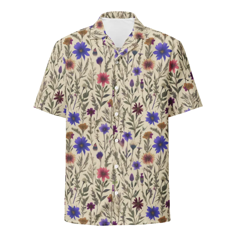 Wildflower Herbarium on Button Shirt — Front