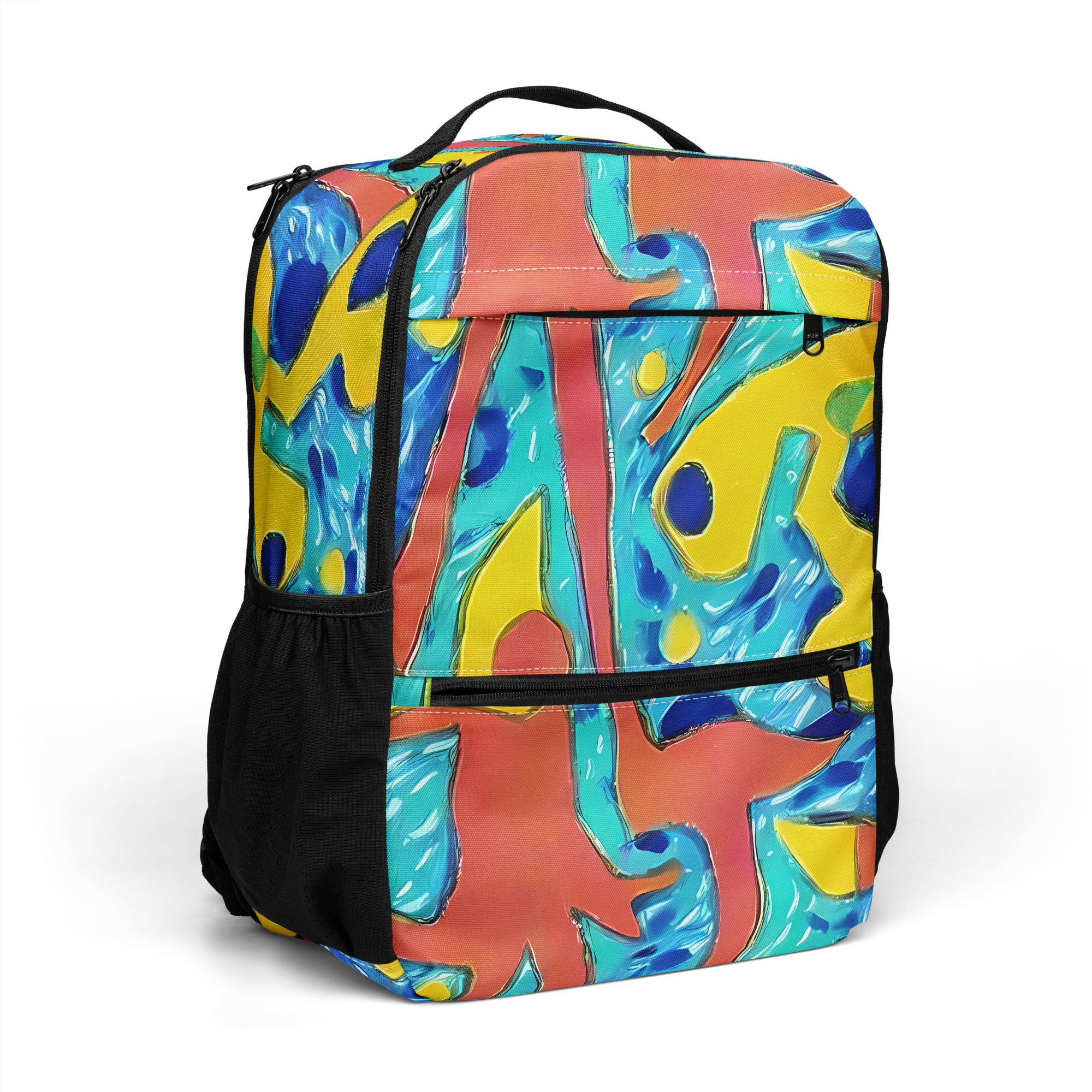 Aqua Uproar on Utility Backpack — Right Front