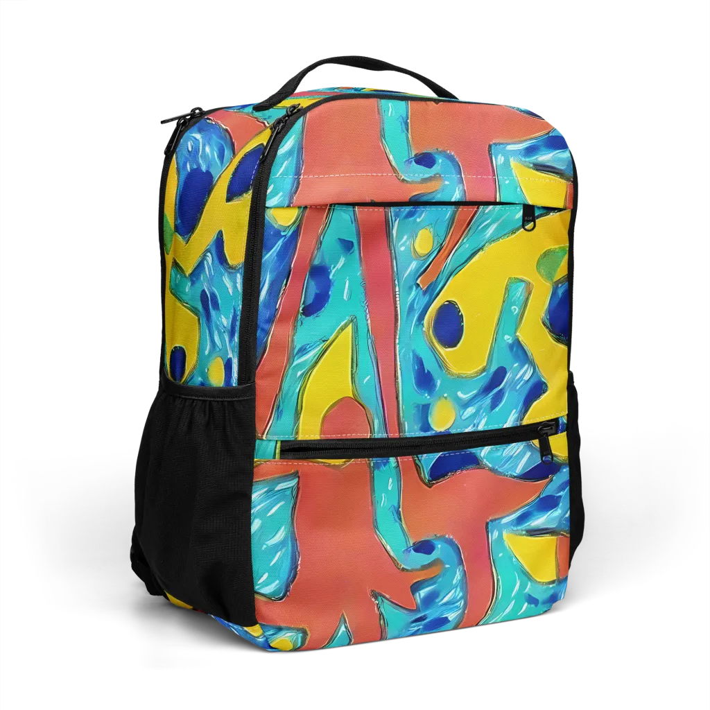 Aqua Uproar on Utility Backpack — Right Front