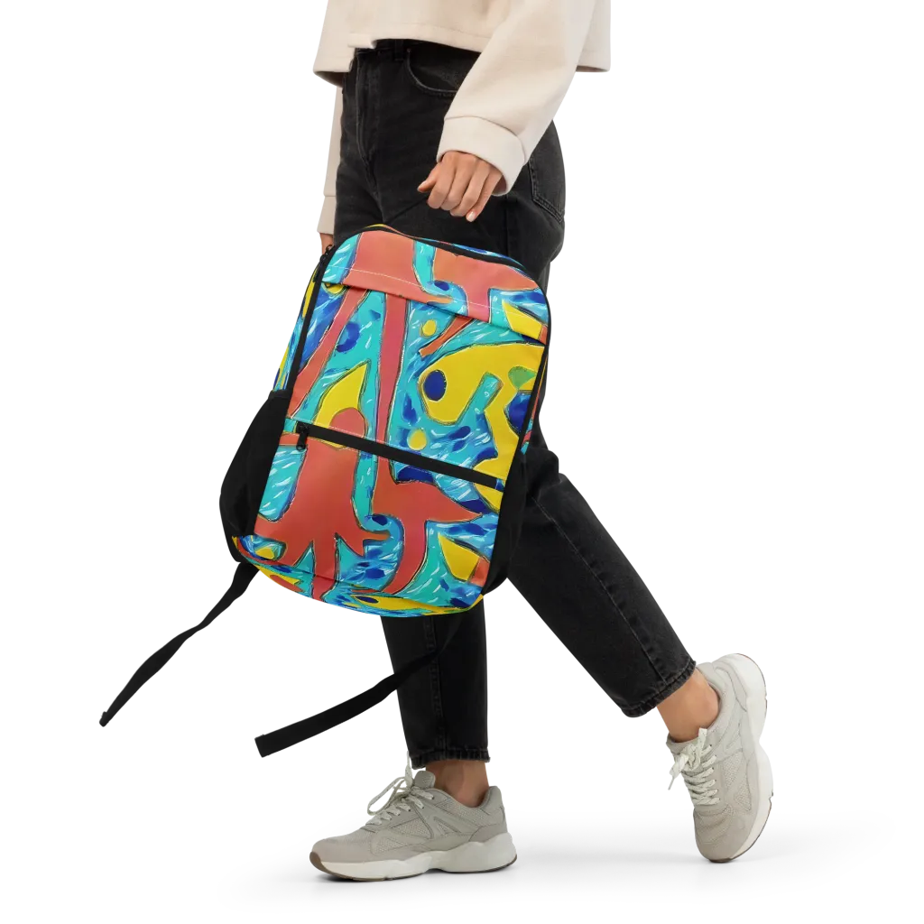 Aqua Uproar on Utility Backpack — Front