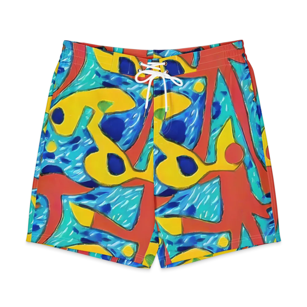 Aqua Uproar on Men's Board Shorts — Front