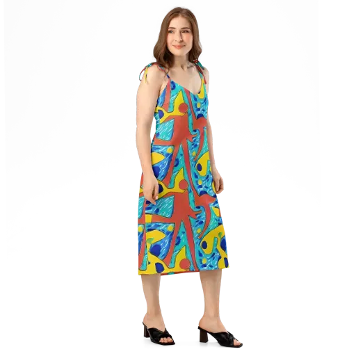 Aqua Uproar on a Slip Dress