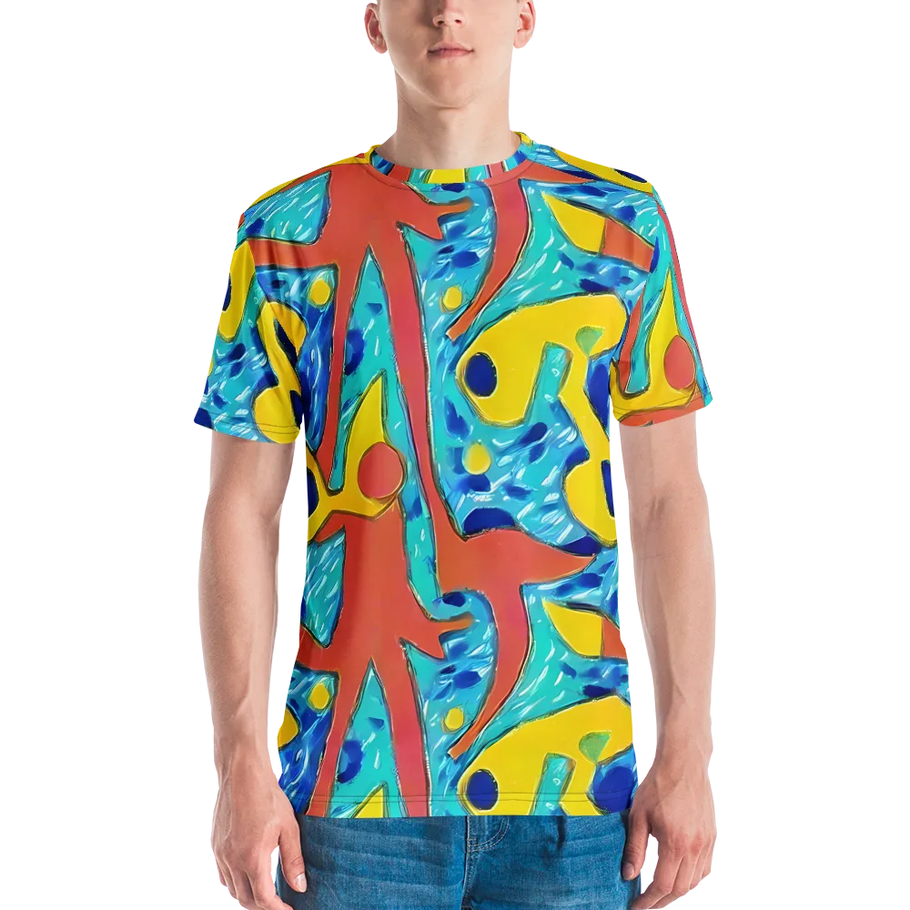 Aqua Uproar on Men's Crew Neck T-Shirt — Front