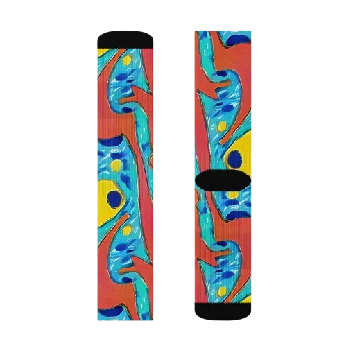 Aqua Uproar on a Socks
