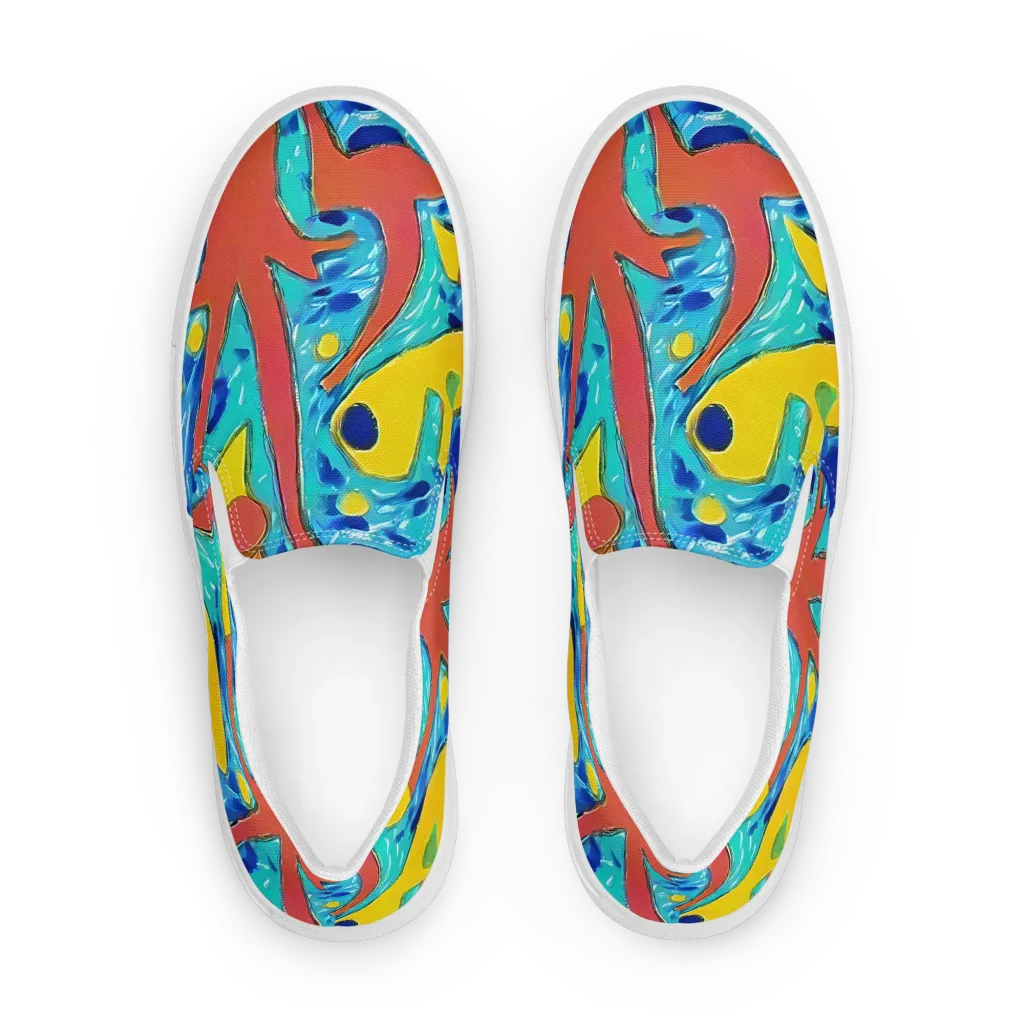 Aqua Uproar on Women's Slip-On Canvas Shoes — Front