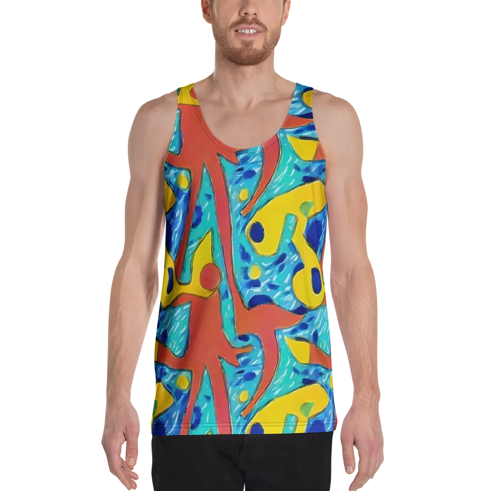 Aqua Uproar on Men's Tank Top — Front
