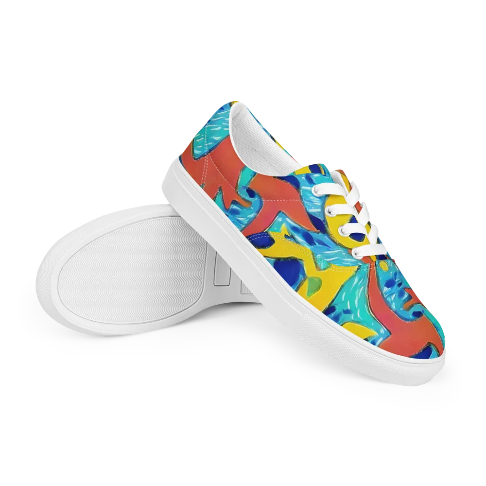 Aqua Uproar on Men's Lace-Up Canvas Shoes — Right Front